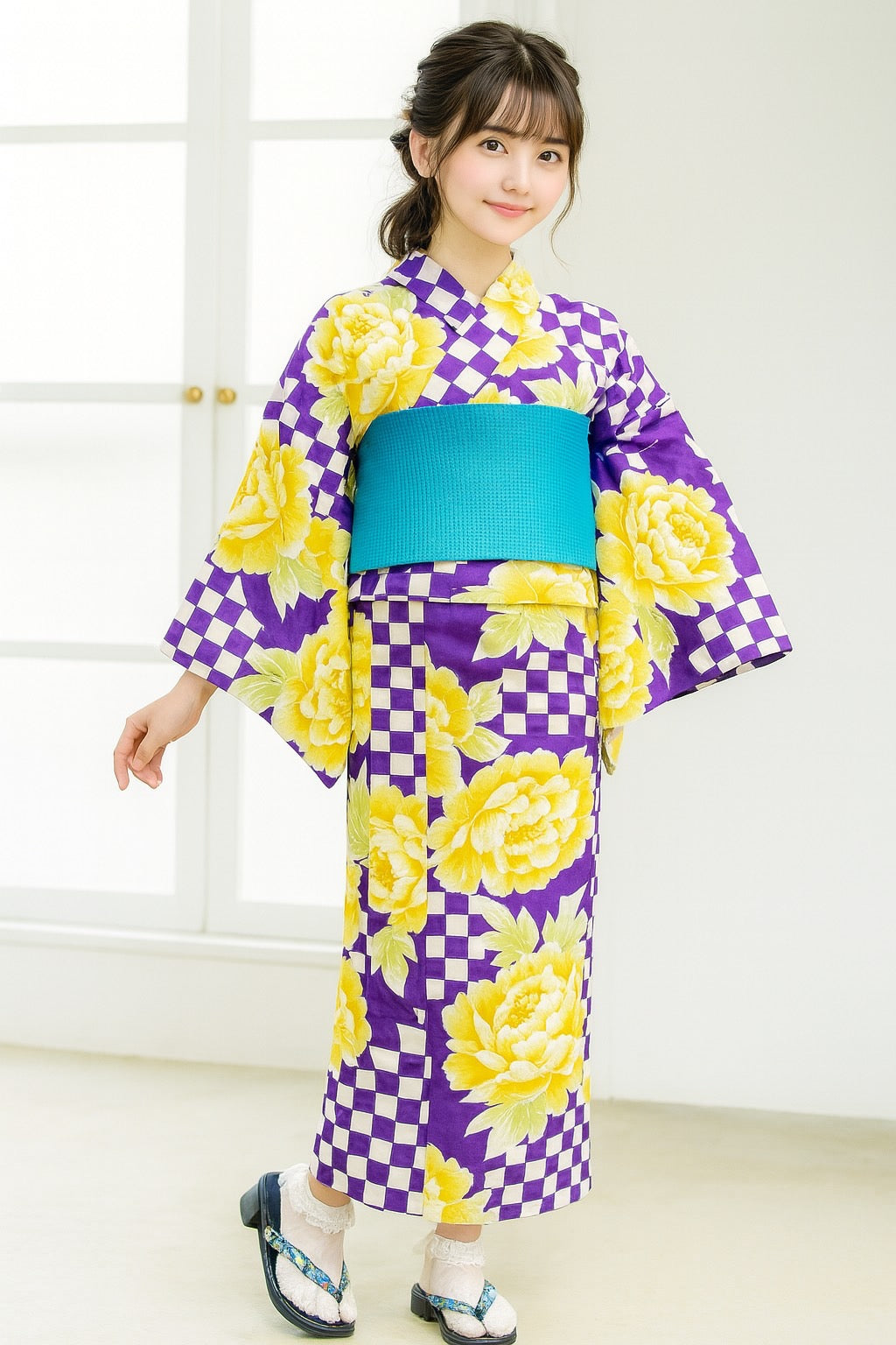 【老舗・京呉服 平田】浴衣・帯・下駄 3点セット+飾り帯のおまけつき(全5セット限定)第二弾