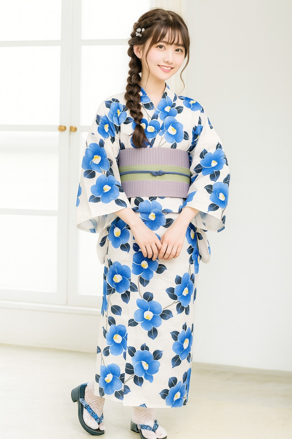 【老舗・京呉服 平田】浴衣・帯・下駄 3点セット+飾り帯のおまけつき(全5セット限定)第二弾