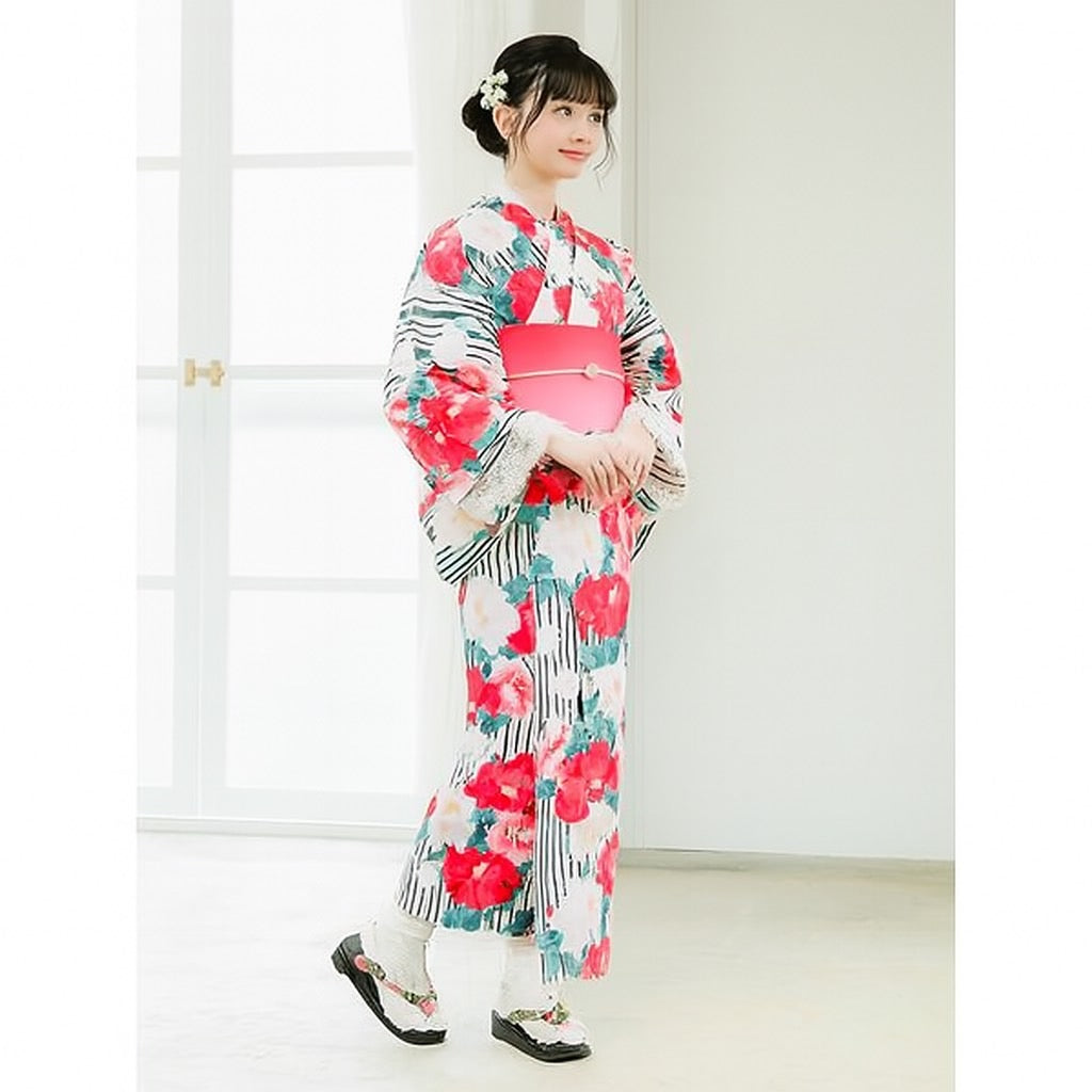 【老舗・京呉服 平田】浴衣・帯・下駄 3点セット+飾り帯のおまけつき(全5セット限定)第一弾