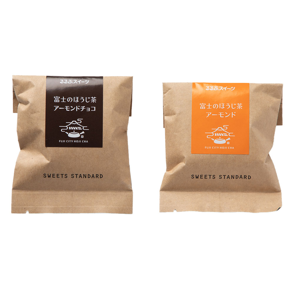 るるぶキッチンコラボ第二弾富士のほうじ茶アーモンド2種(4個)セット