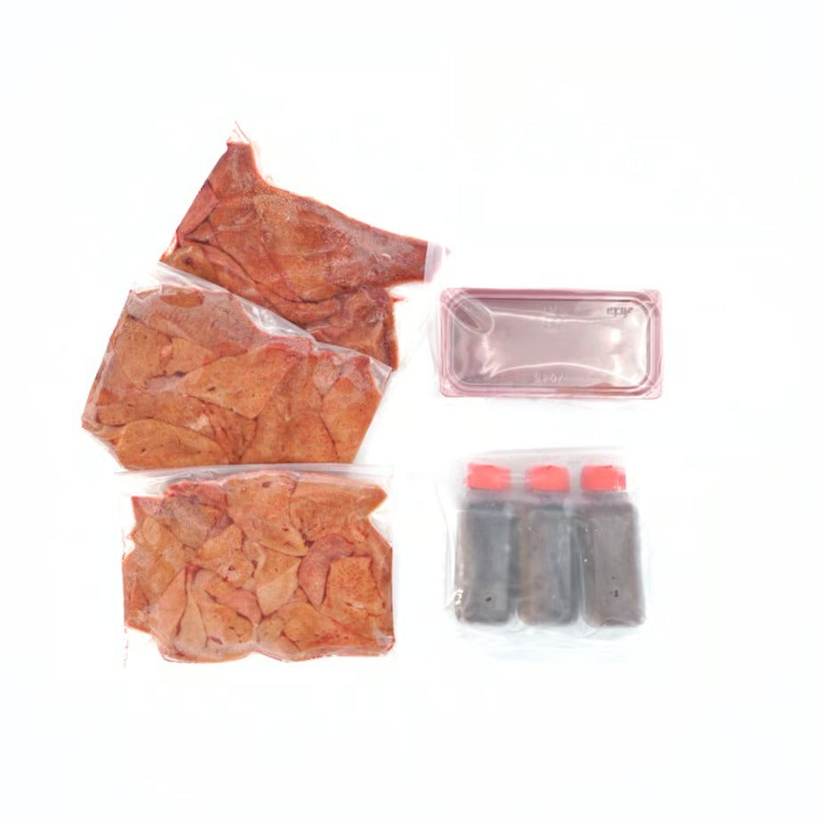 【行列店の味】金レバのレバニラキット 3人前｜レバニラや金太郎｜冷凍・要加熱（具材100g×3／タレ60g×3／辛味50g×1）